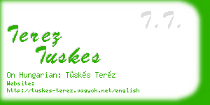 terez tuskes business card